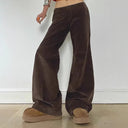 Flared High-Waisted Pants in Soft Fabric