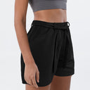 Women's Stylish Pants with Elastic Waist and Side Tie