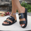 Women's Comfortable Strappy Sandals with Elegant Buckle Detail by Heidi-Mode