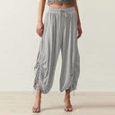 Chic Ruffle Detail Harem Trousers for Women