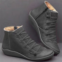 Retro Lace-Up Boots for Stylish Footwear