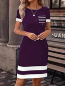 Stylish Women's Striped Dress with Chest Pocket