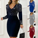 Chic Rhinestone Dress for Women - Figure-Flattering Design