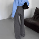 Chic Wide-Leg Wrap Pants with Fitted Waist