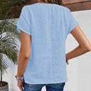 Chic Women's Blouse with Shawl Collar & Accented Buttons