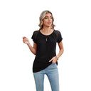 Ladies Lace Sleeve Short Sleeve Blouse