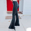 Chic Flared Snake Skin Print Trousers for Women