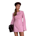 Chic Women's Mini Dress in Faux Leather