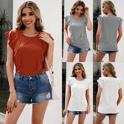 Chic Women's Ruffle Detail Top