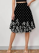 Floral Midi Skirt for Women in Chic Design