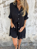Chic Women's Blouse and Shorts Ensemble