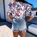Frayed Hem Women's Denim Shorts