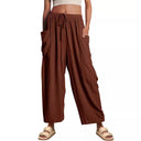 Women's Wide-Leg Pants with Side Pockets