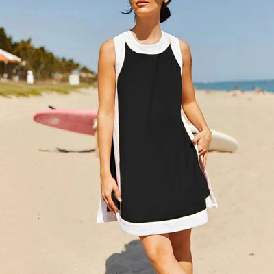 Stylish Women's Beach Dress with Trendy Trims