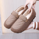 Chic Women's House Slippers with Buckle Design