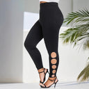 Chic High Waist Leggings with Side Cut-Outs