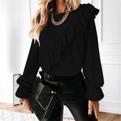 Women's Ruffled Blouse for Stylish Elegance