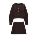 Chic High-Waisted Knit Skirt for Women