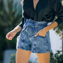 High-Waisted Denim Shorts for Women