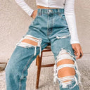 Trendy Distressed Women's Jeans