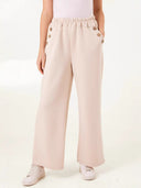Chic Women's Side Button Leisure Pants