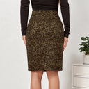 Leopard Print Women's Pencil Skirt