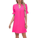 Chic V-Neck Peplum Dress for Women