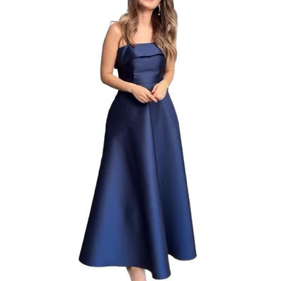 Off-Shoulder Evening Dress with Flared Skirt for Women