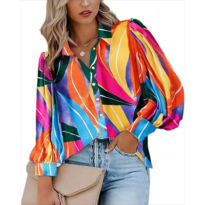 Trendy Women's Blouse with Structured Sleeves