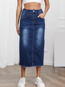 Chic Women’s Denim Maxi Skirt