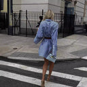 Chic Striped Women's Shirt Dress
