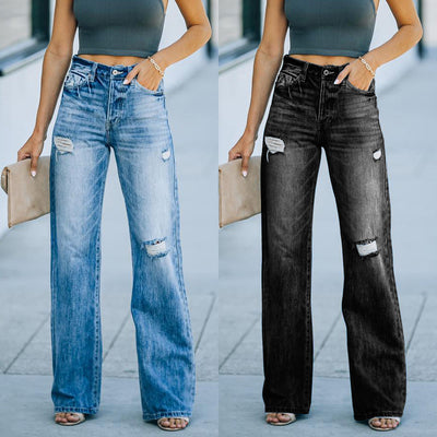 High-Waist Wide-Leg Jeans for Women