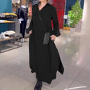 Chic Women's Shirt Dress with Unique Side Slit