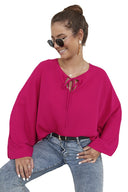 Chic V-Neck Blouse with Flared Sleeves for Women