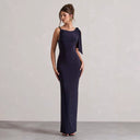 Chic Women's Maxi Dress with Asymmetrical Straps