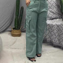 Women's Wide-Leg Cargo Trousers with Ample Pockets