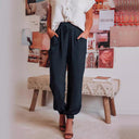 Women’s Relaxed Fit Pants with Elastic Waist and Handy Pockets