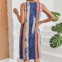 Chic Women's V-Neck Beach Dress with Pockets
