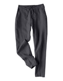 Chic Linen Blend Chino Pants with Adjustable Waist