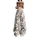 Trendy Camouflage Women's Cargo Pants in Oversized Fit