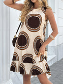 Charming Women's Summer Dress with Ruffle Detail & Vibrant Patterns