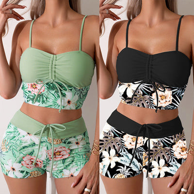 Floral Ruffle Women's Bikini Set