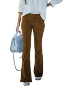 Women's Corded Fabric Flared Jeans