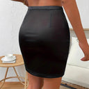Chic High-Cut Pleated Skirt with Lace Trim