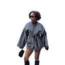 Chic Women's Kimono-Style Wrap Jacket