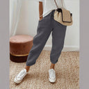 Women's Linen Pants with Elastic Waist and Handy Pockets