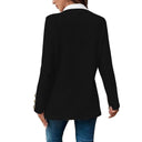Chic Blazer Jacket with Contrast Accents for Women