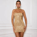 Sequin Off-the-Shoulder Cocktail Dress with Cape