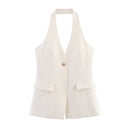 Chic Sleeveless Blazer Vest for Women