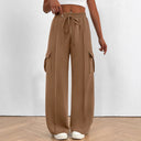 Women's Relaxed Fit Cargo Trousers with Elastic Waist